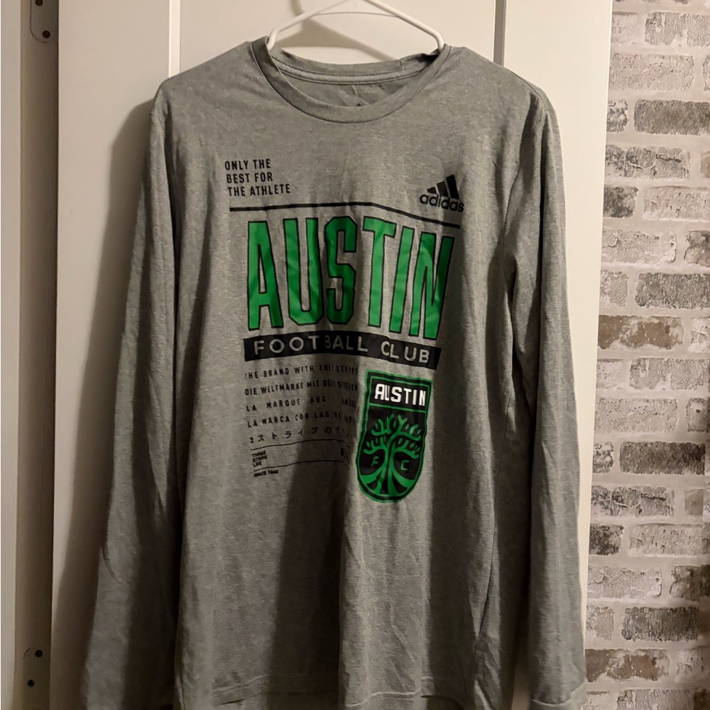 Adidas Austin FC Gray Long Sleeve Shirt